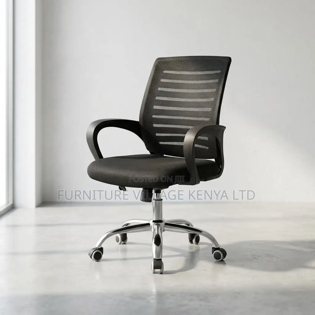 Taccio Chairs: Mid-back Ergonomic Mesh Office Chair In Black
