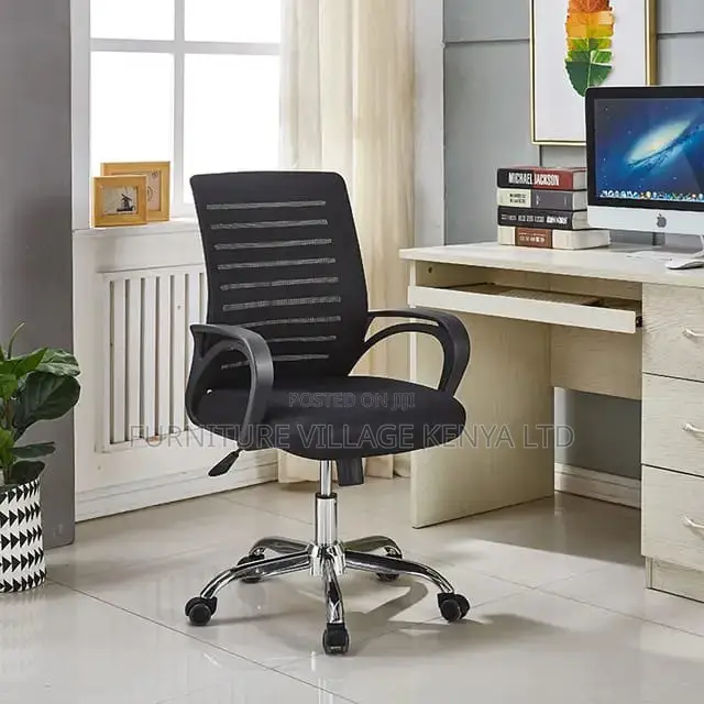 Taccio Chairs: Mid-back Ergonomic Mesh Office Chair In Black
