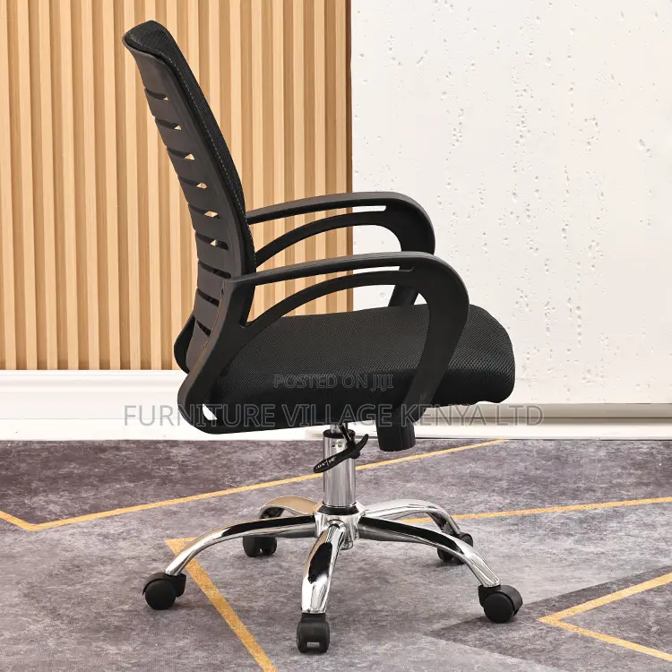 Taccio Chairs: Mid-back Ergonomic Mesh Office Chair In Black