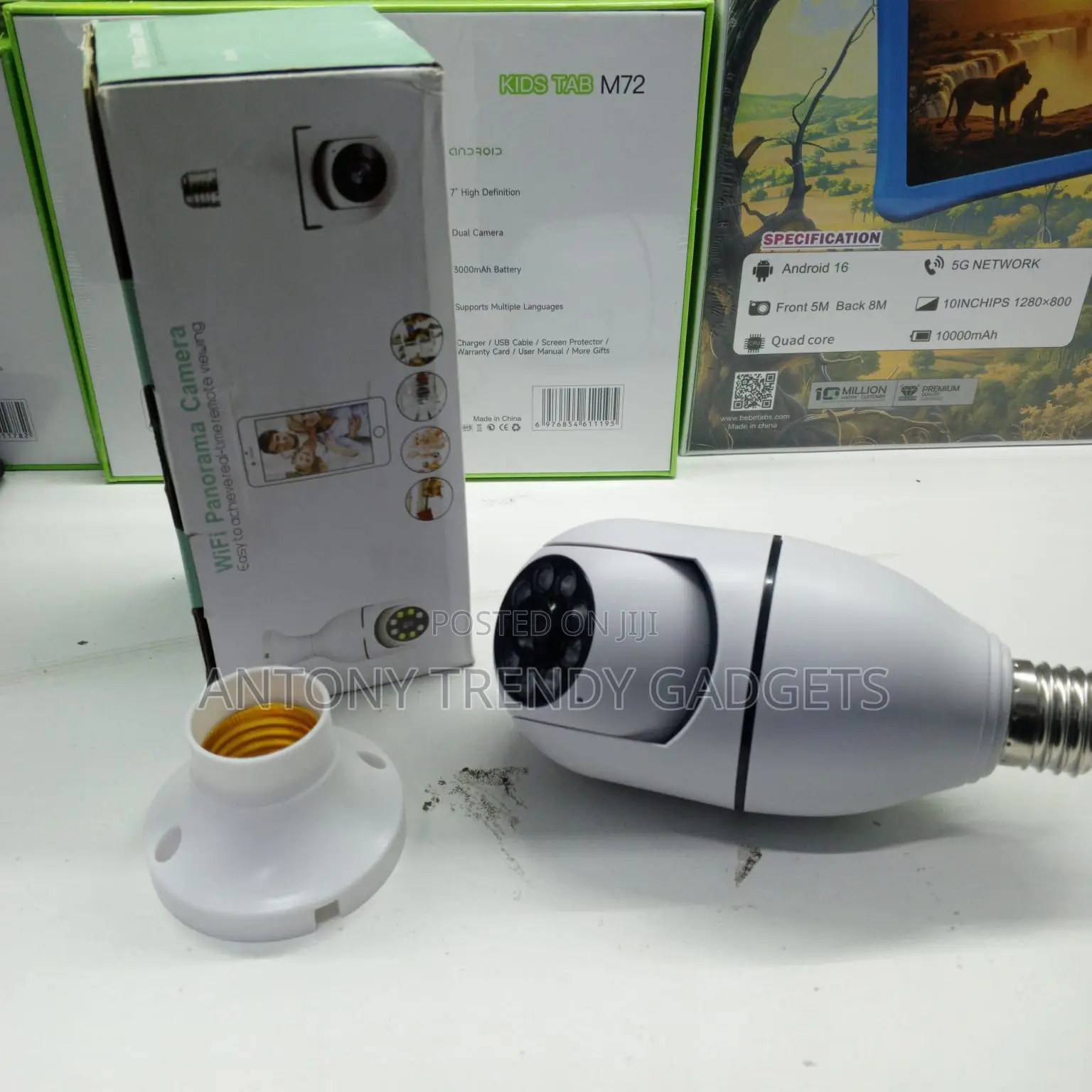 360° Wifi Bulb Camera With Motion Detection & Audio
