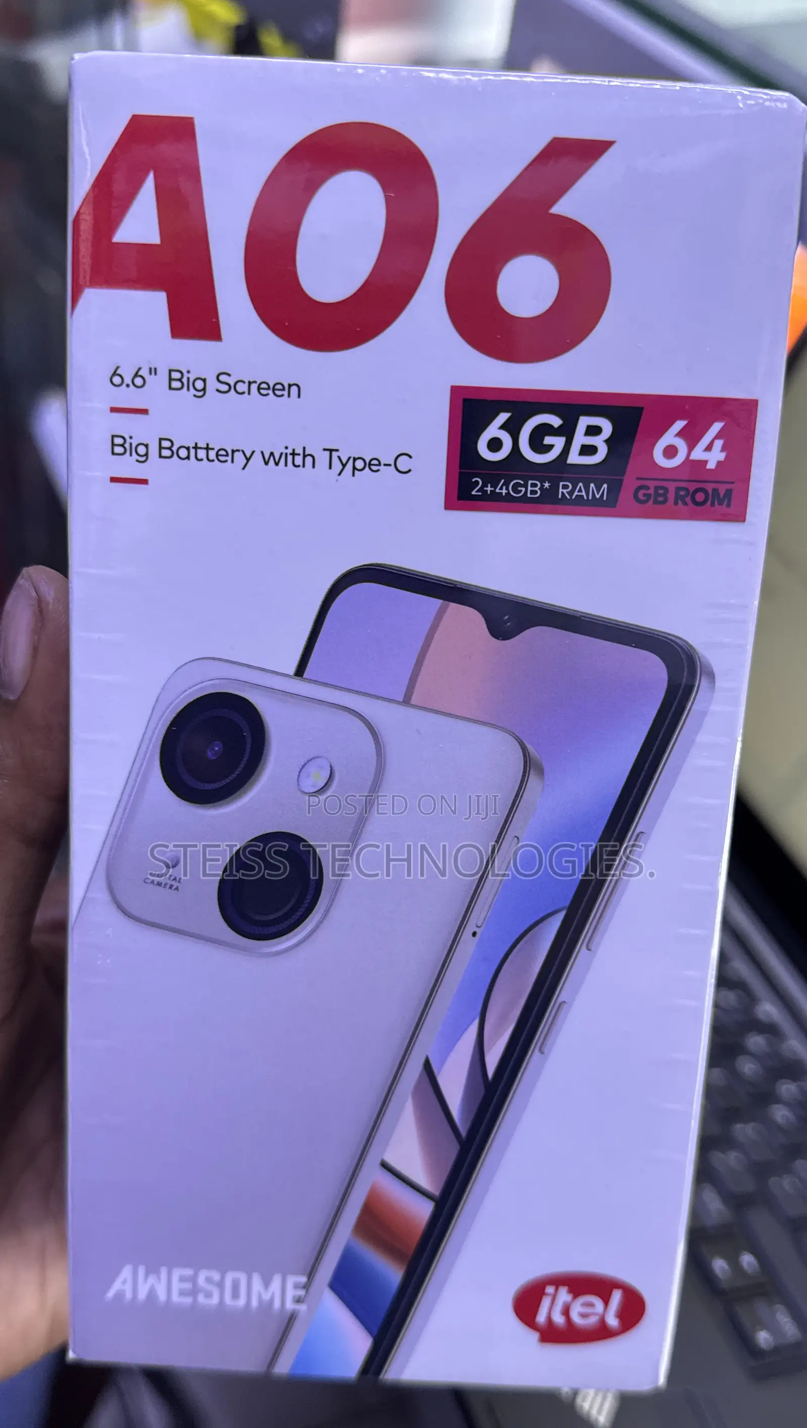 New Itel A06 64 GB Black