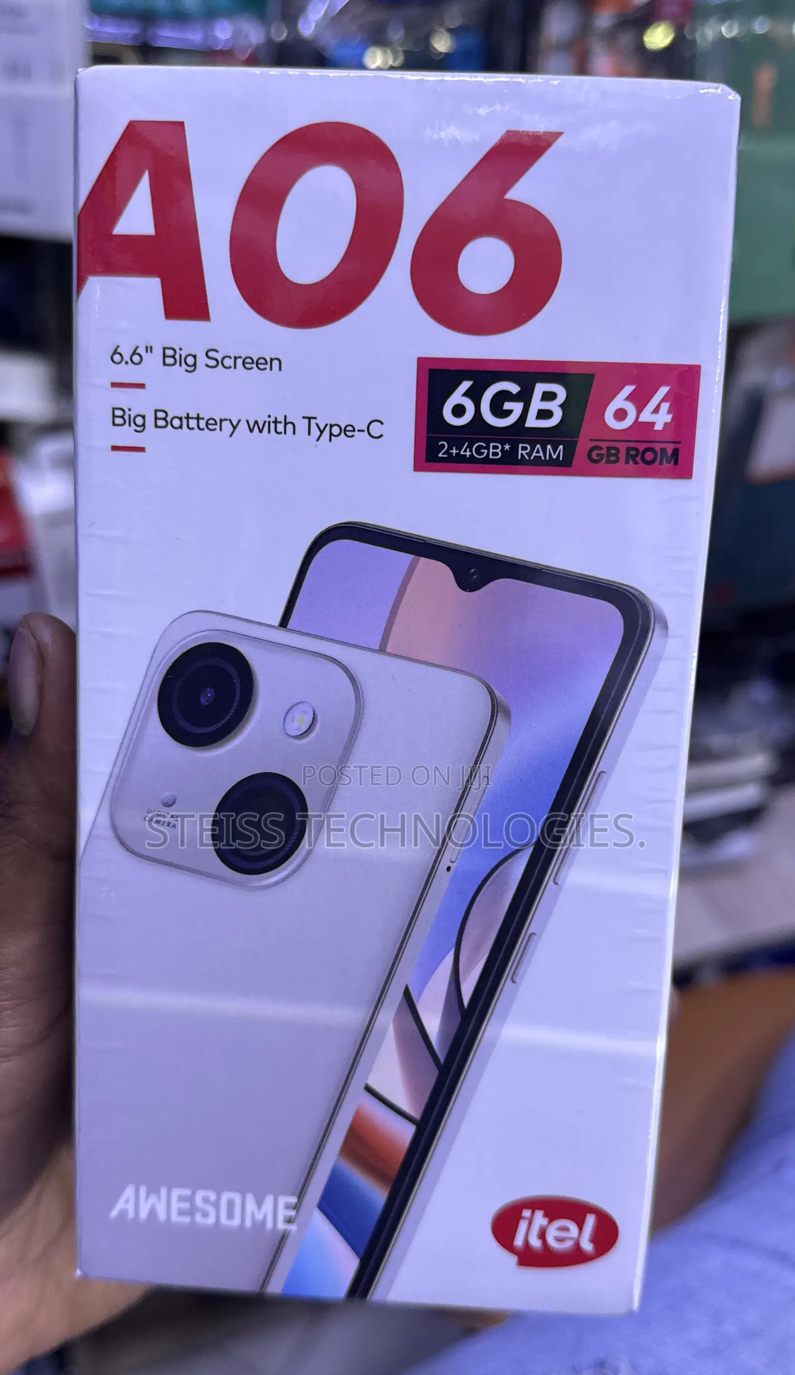 New Itel A06 64 GB Black