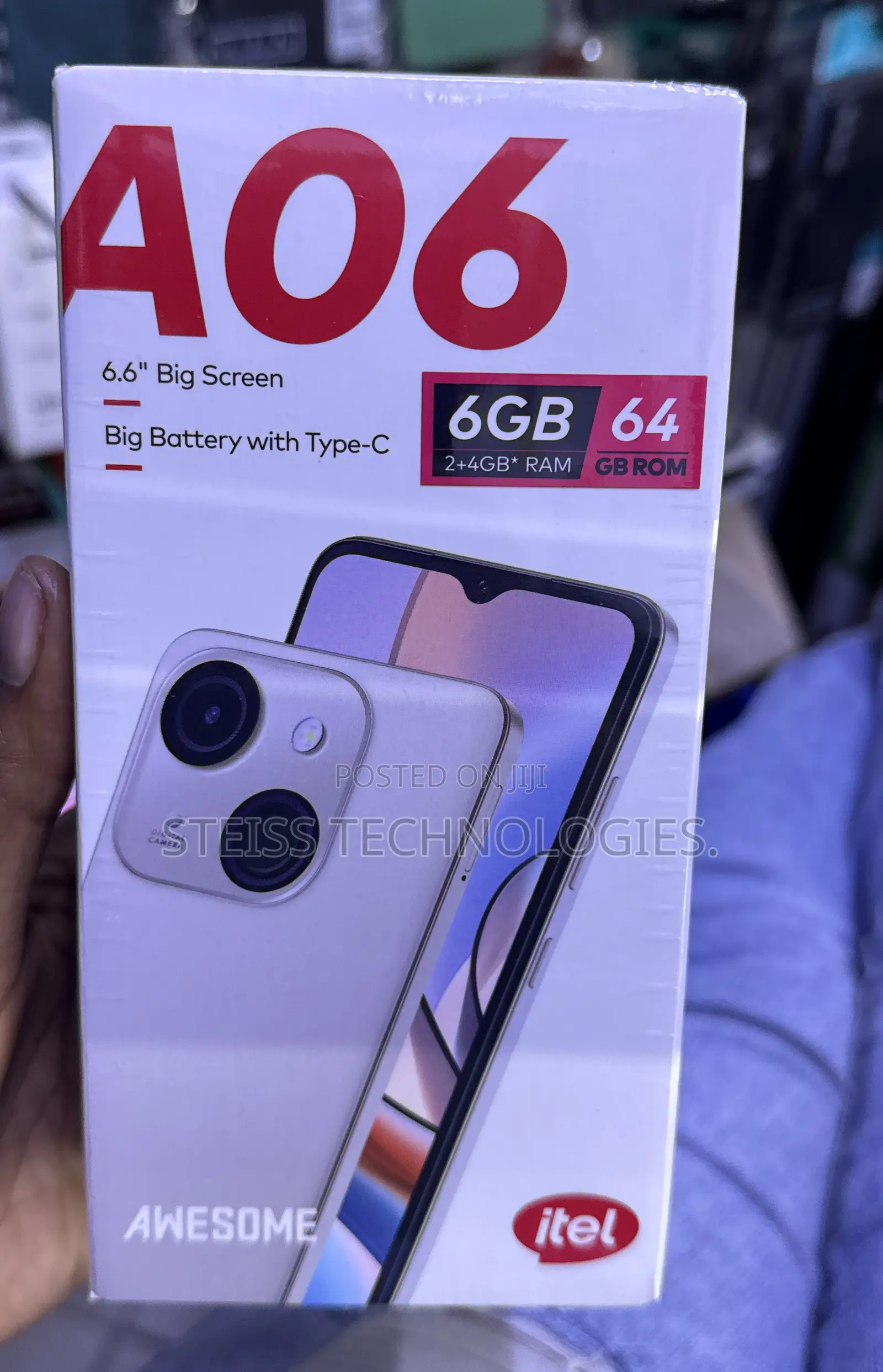 New Itel A06 64 GB Black