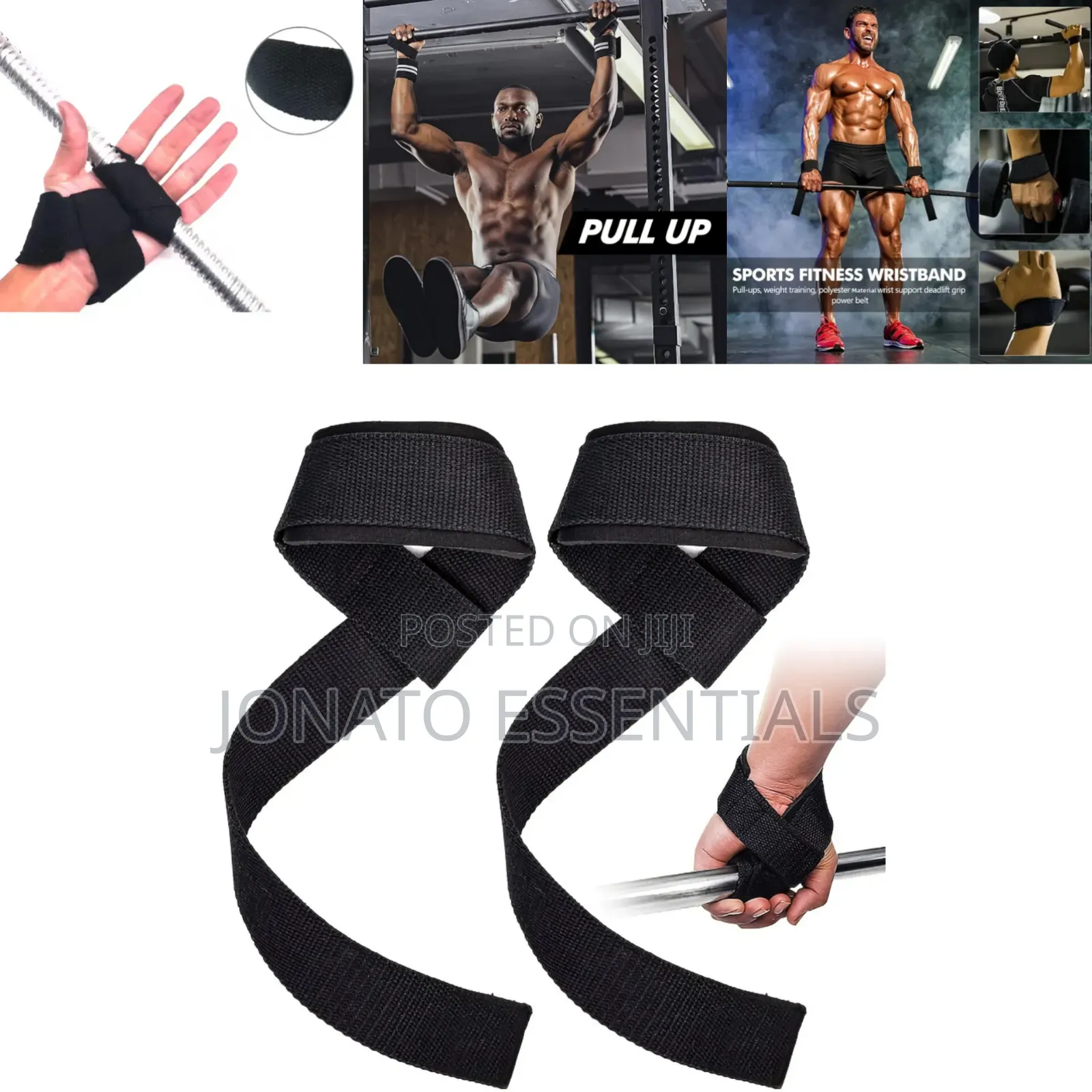 Pair of Heavy Duty Lifting Straps for Deadlifts Gym