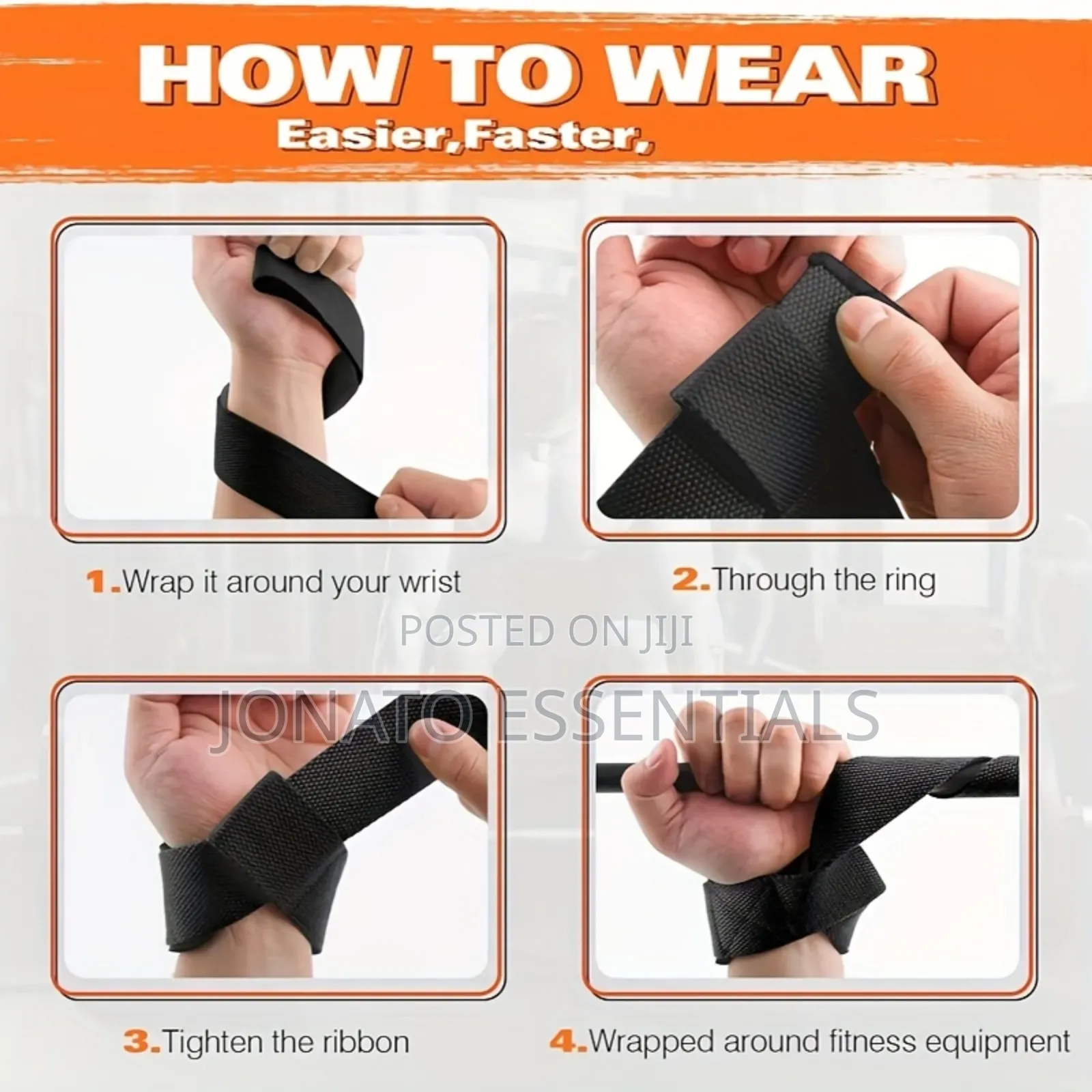 Pair of Heavy Duty Lifting Straps for Deadlifts Gym