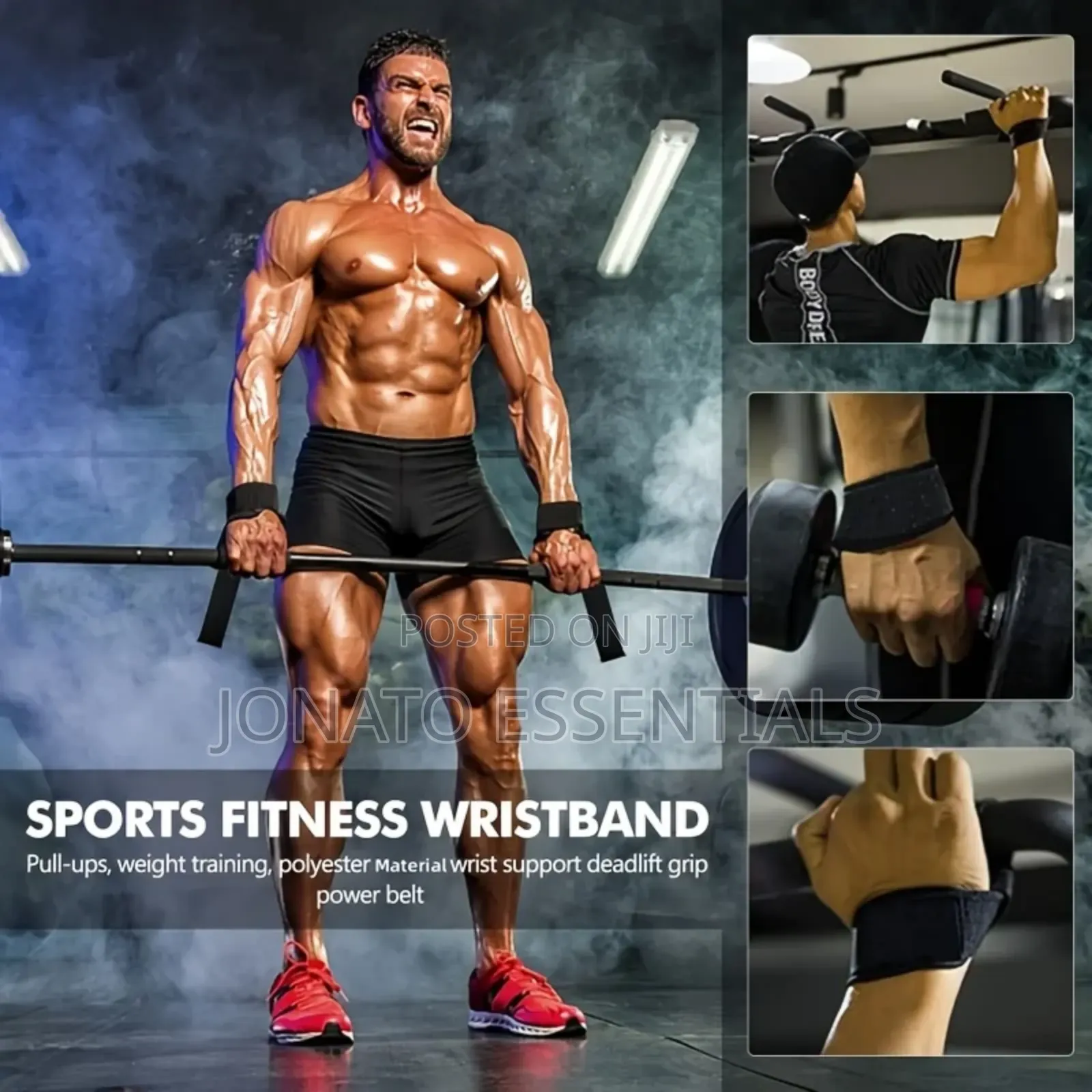 Pair of Heavy Duty Lifting Straps for Deadlifts Gym
