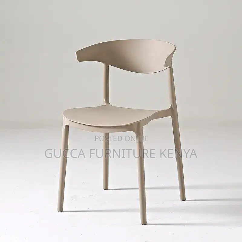 Strong Armless Stackable Black Plastic Chair