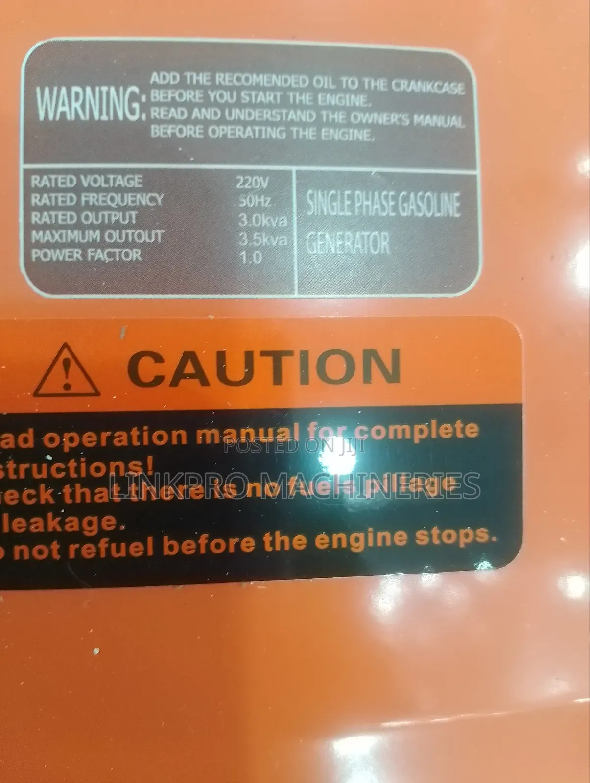 3.5kva Cigma Uk Petrol Generator
