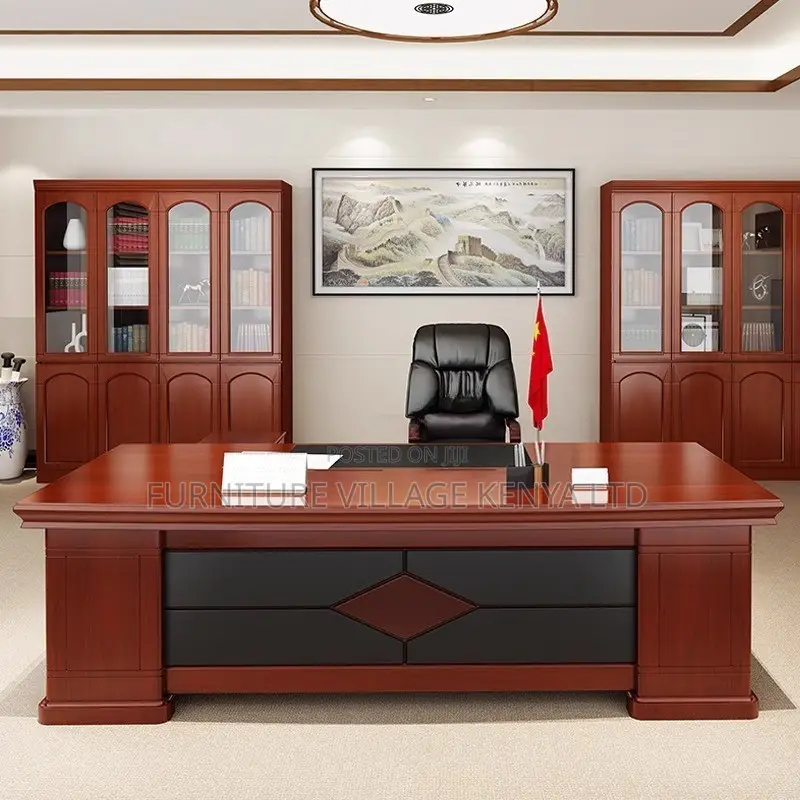 Office Desk; Mahogany Executive Office Desk - 1400mm