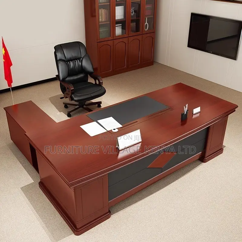 Office Desk; Mahogany Executive Office Desk - 1400mm