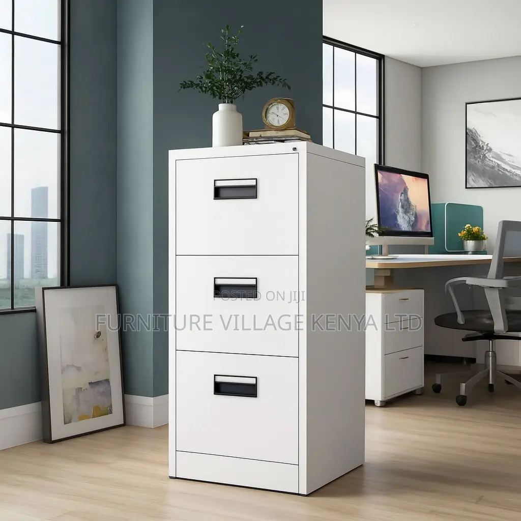Office Cabinet; Modern 3-drawer Metal Filing Cabinet