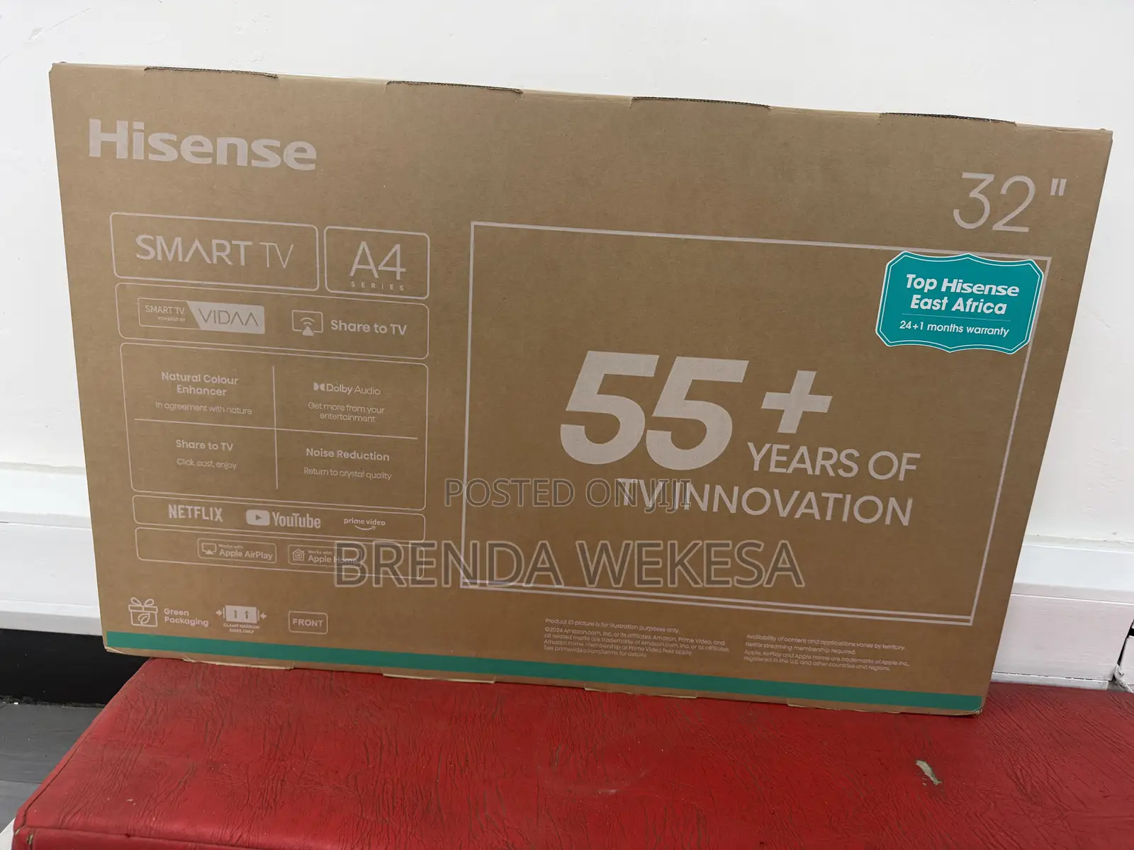 Hisense 32 Inch Smart TV, Vidaa Os 32a4qken