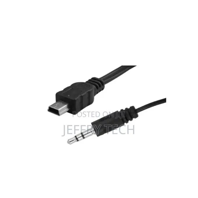 Short Mini-Usb to 3.5mm Auxiliary Audio Jack Adapter Cable