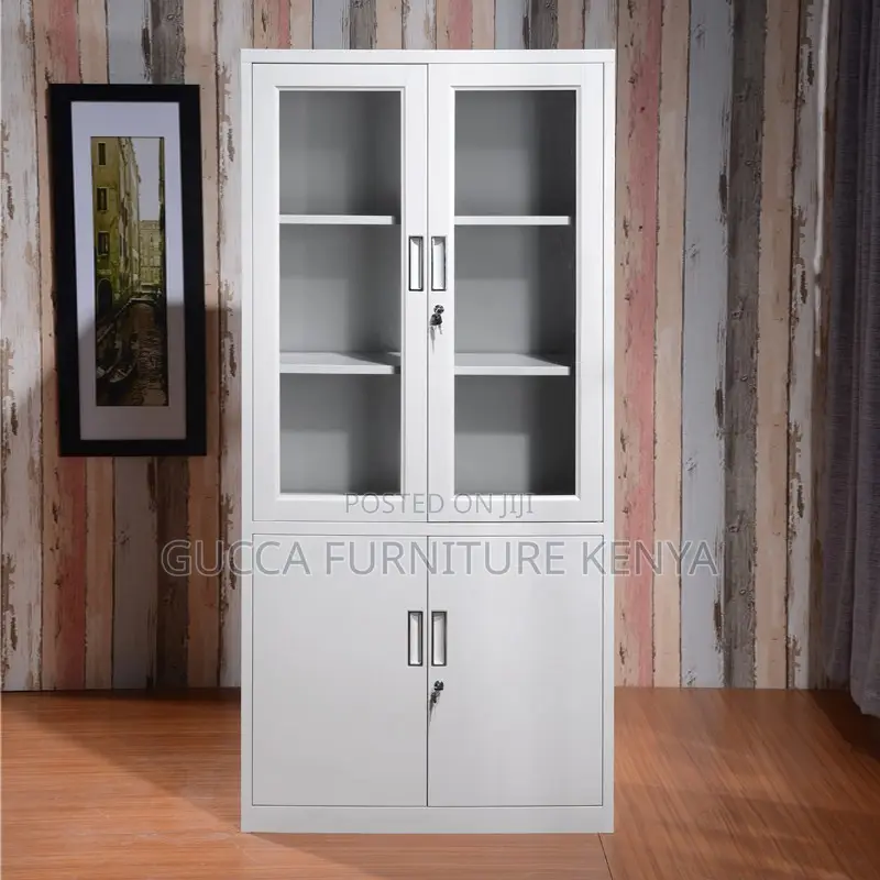 2-door Half Glass Steel Office File Cabinet