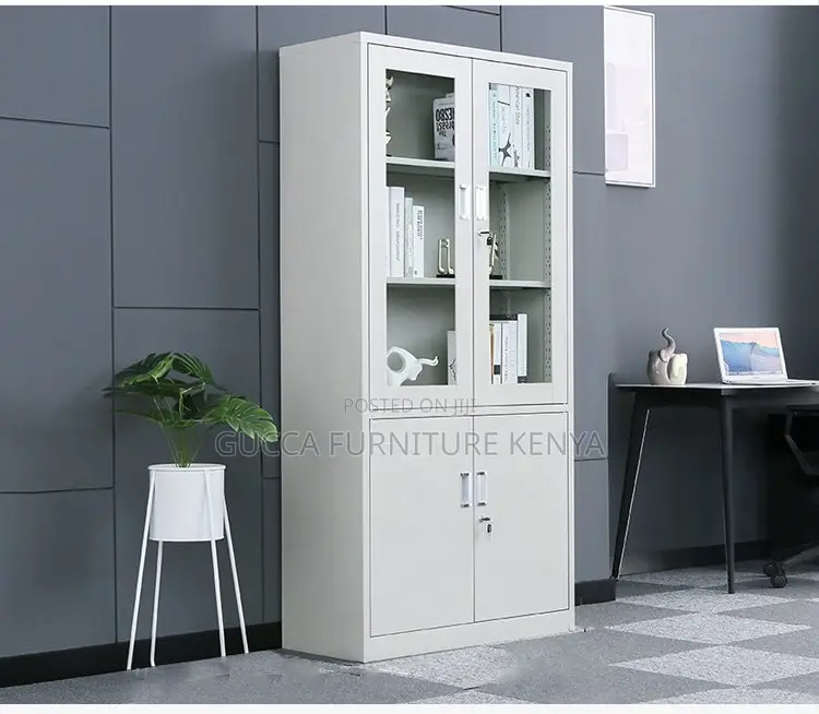 2-door Half Glass Steel Office File Cabinet