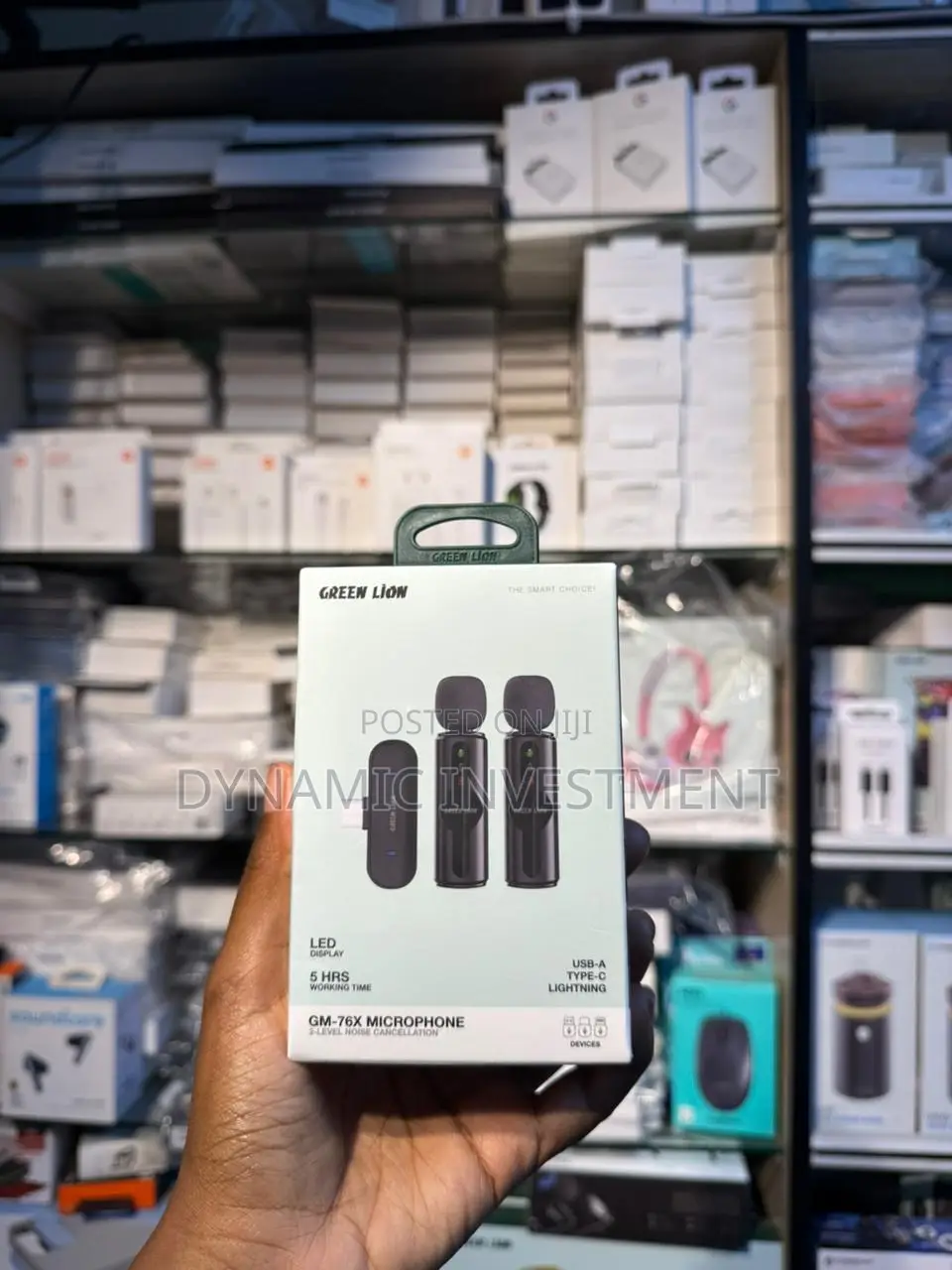 Green Lion Gm-76x Dual Microphone 3-in-1 Lightning Head/Usb-C/Usb-A