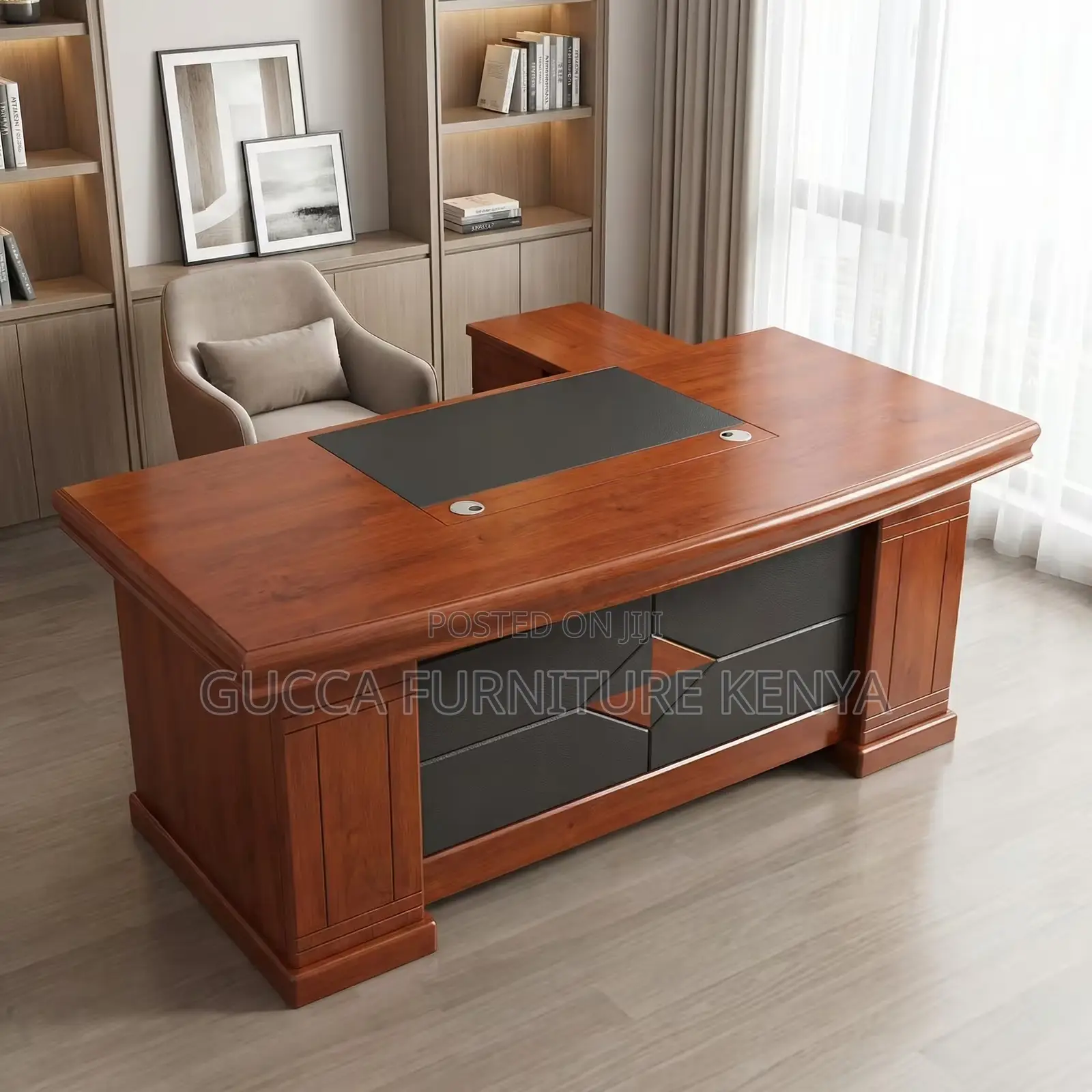 Imported Executive L-shaped Office Table-180cm