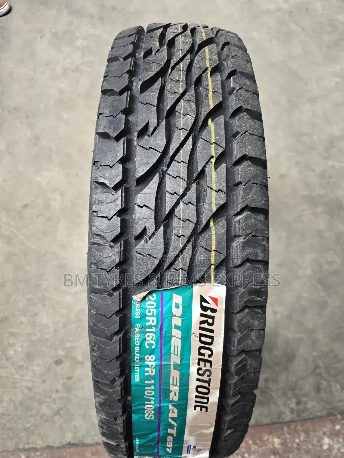 205 R16 Bridgestone Tyres (All Terrein) Commercial.
