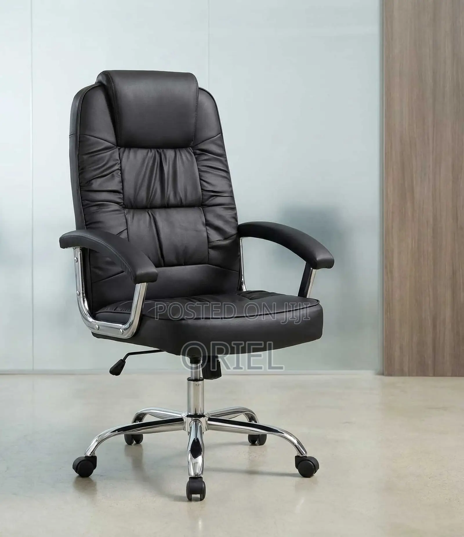 Office Chairs; Premium Comfort High-Back Leather Office Chair