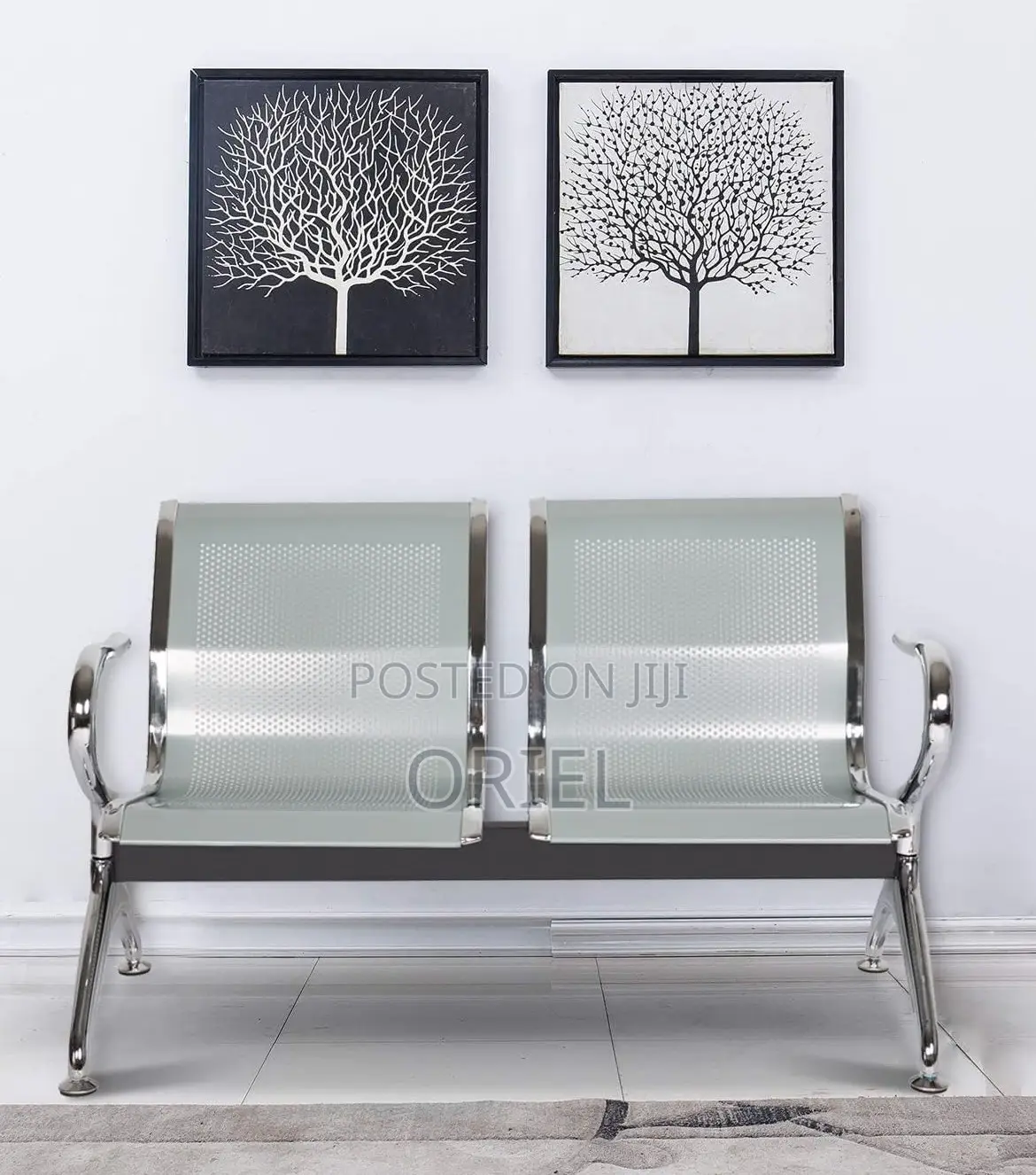 Office Benches; Stylish Compact 2-Seater Reception Bench