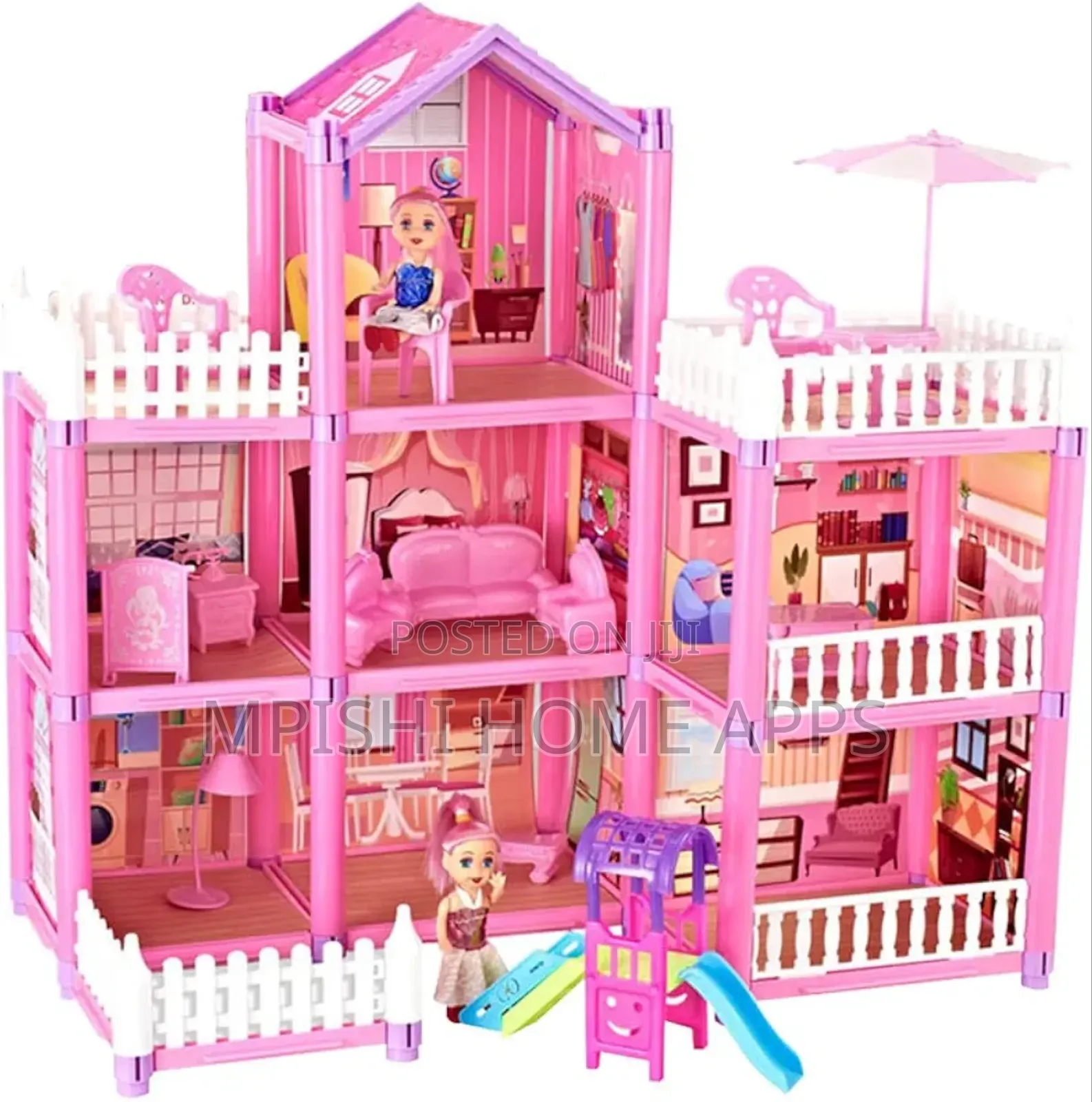 162pcs Doll House With Furniture