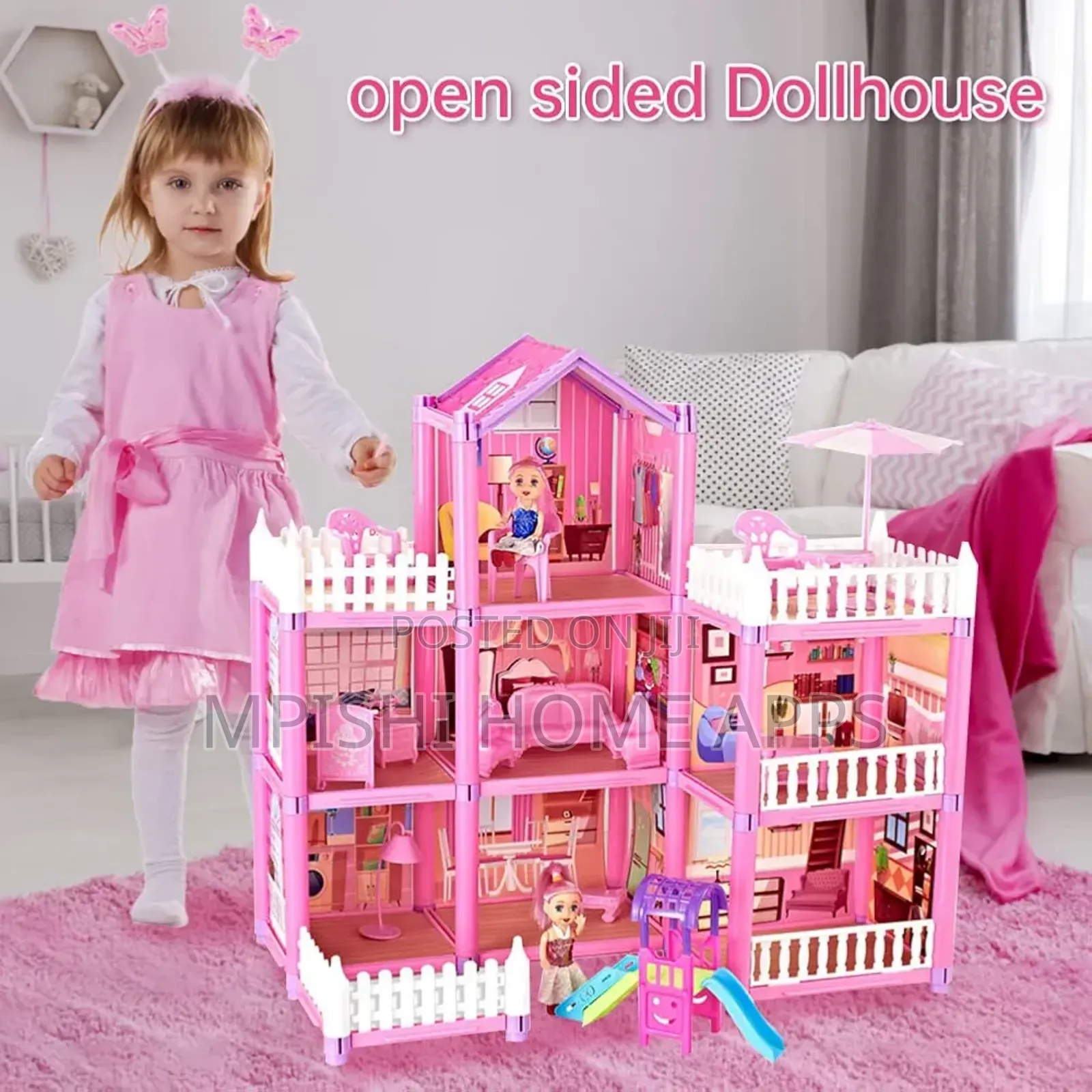 162pcs Doll House With Furniture