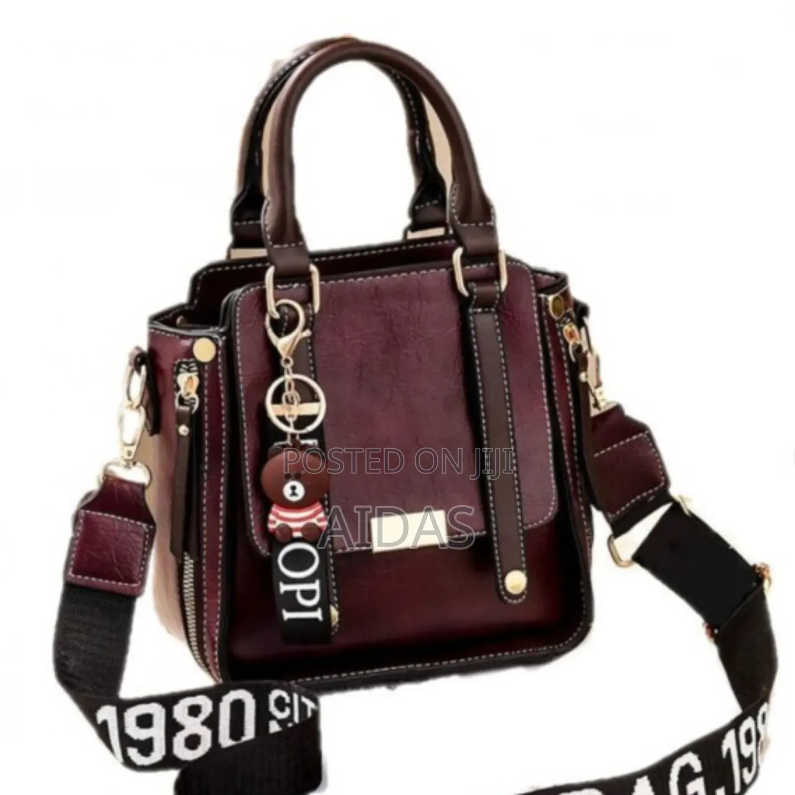 Elegant Ladies Leather Handbag With Strap – Classy Office Casual Bag