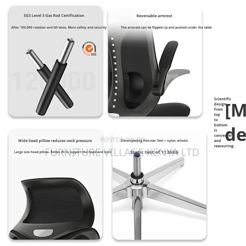 Office Chair; High-back Orthopedic Office Chair
