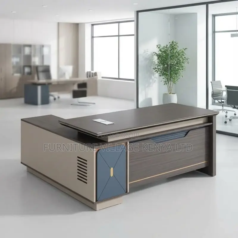 Office Desk; 160cm Executive Office Desk With Drawers