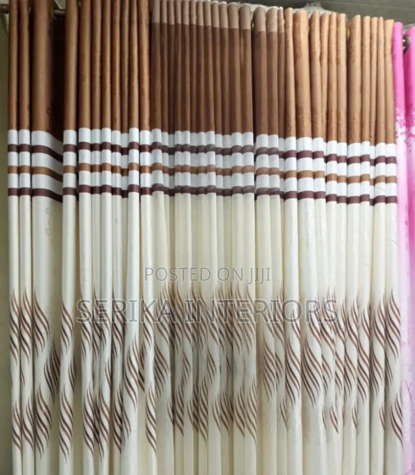 Brown Mix Curtains Curtains Environmental Friendly Justice