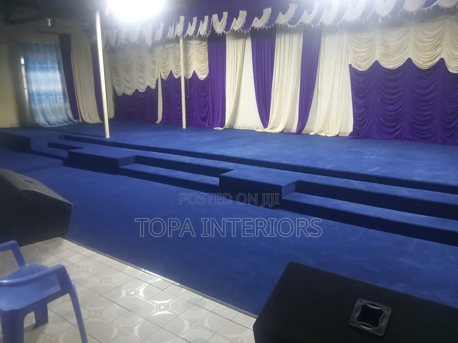 Navy Blue 10mm Thick Church Altar Wall to Wall Floor Carpets