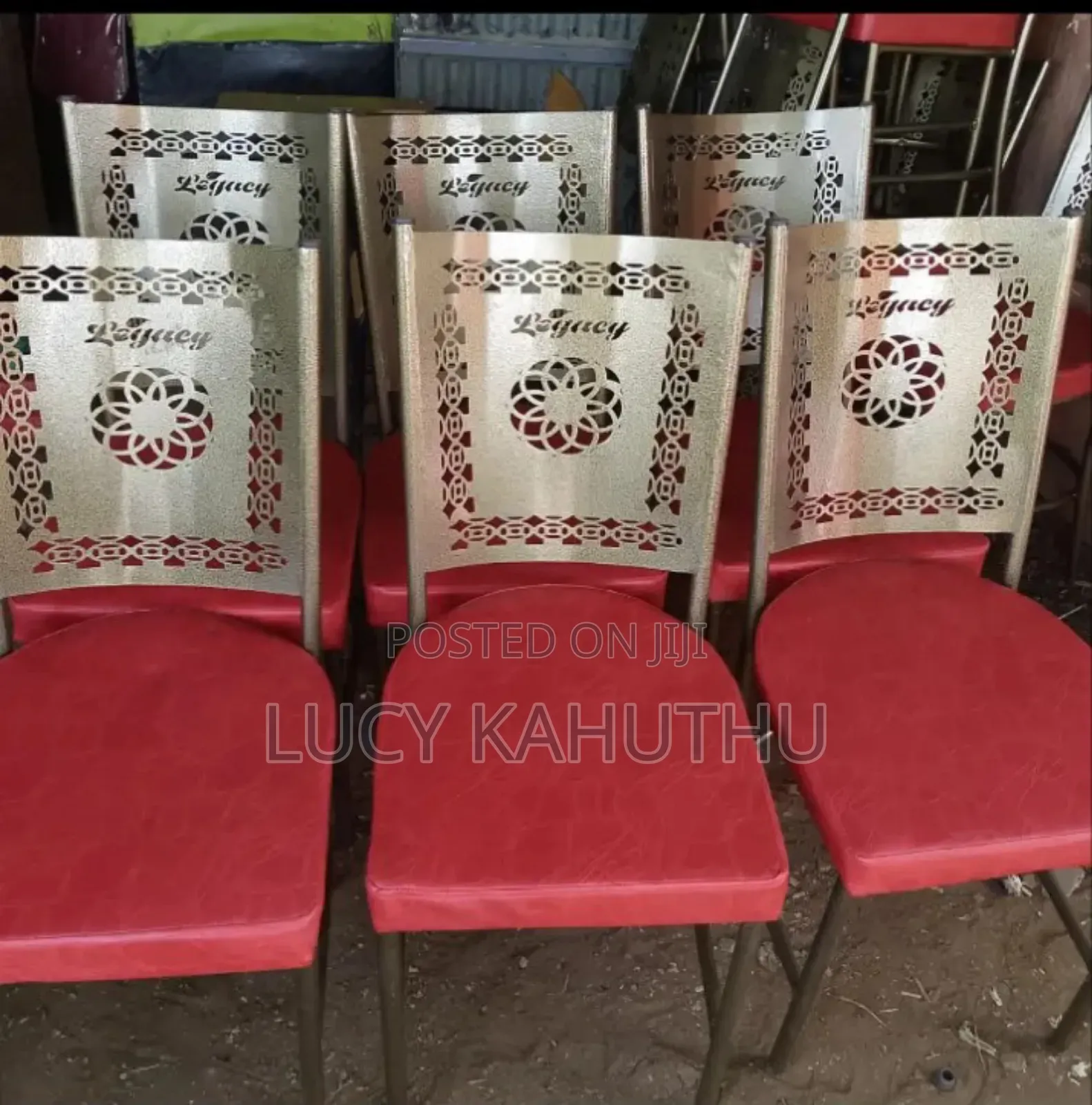 Laser Cut Mabatichairs With Log and Powder Coating Finish