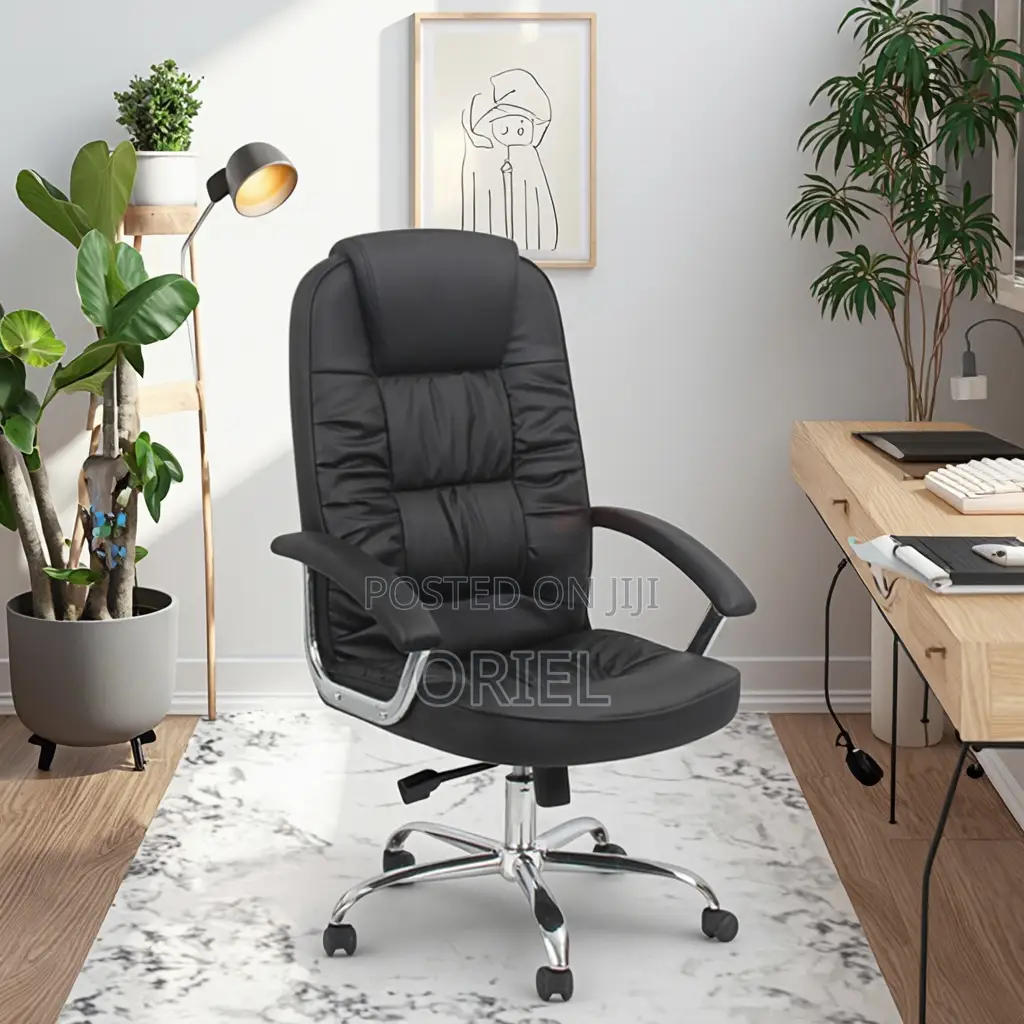 Black Pu Leather Executive Office Chair