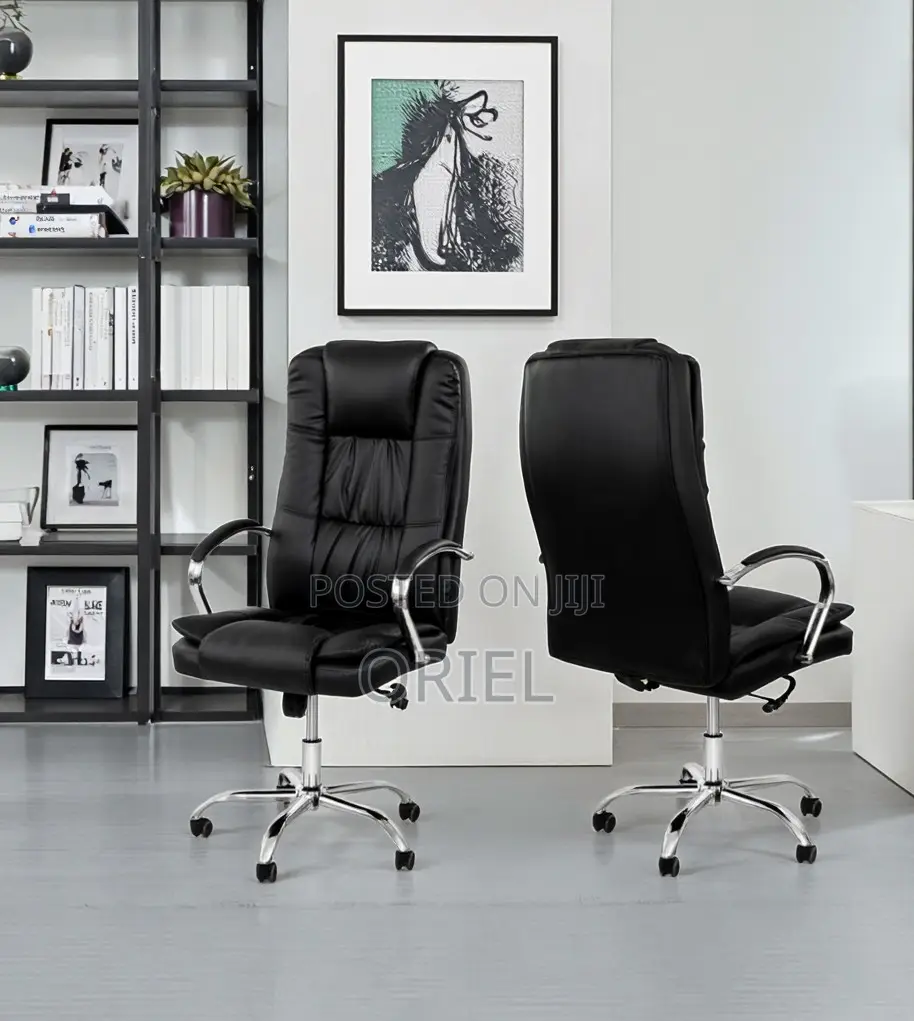 Black Pu Leather Executive Office Chair