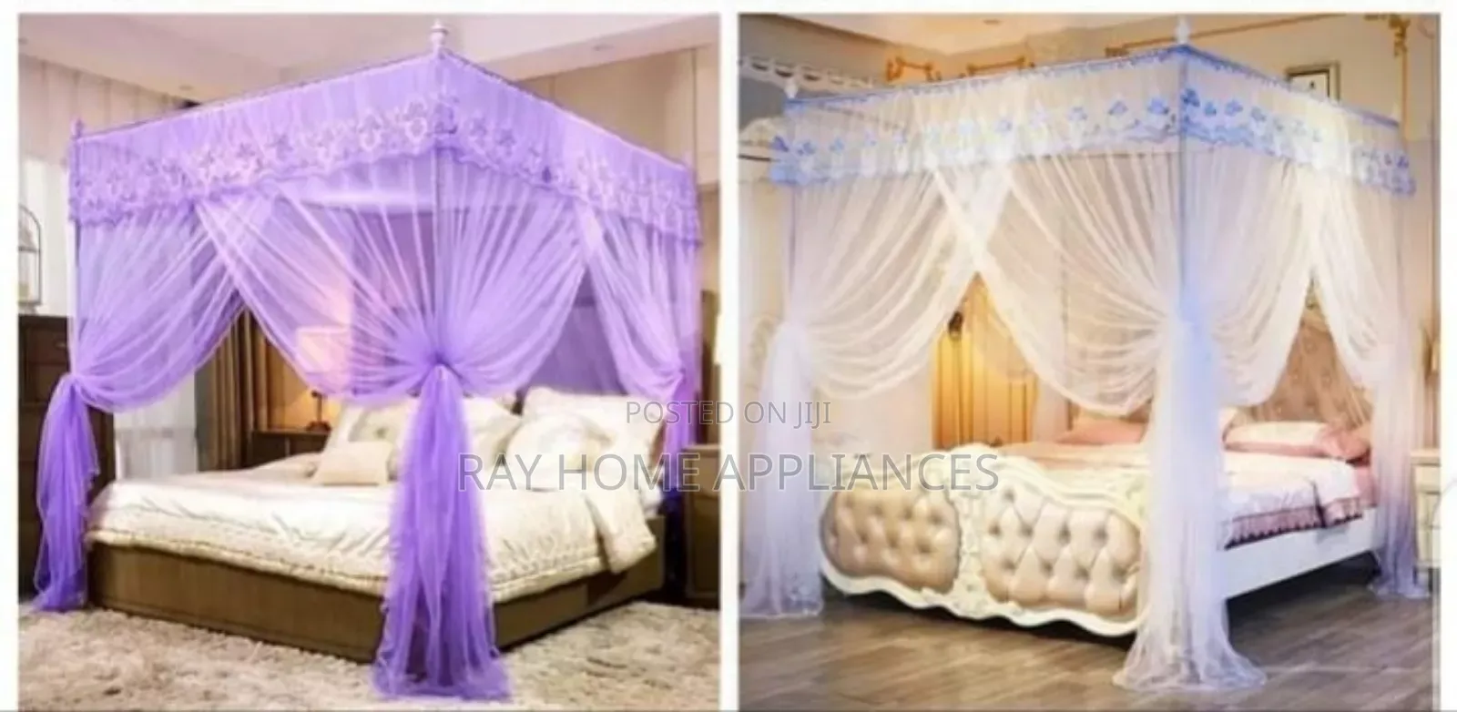 Mosquito Nets 4 Stands Rail 4*6,5*6,6*6