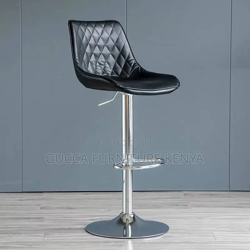Adjustable Pu Leather Swivel Bar Stool