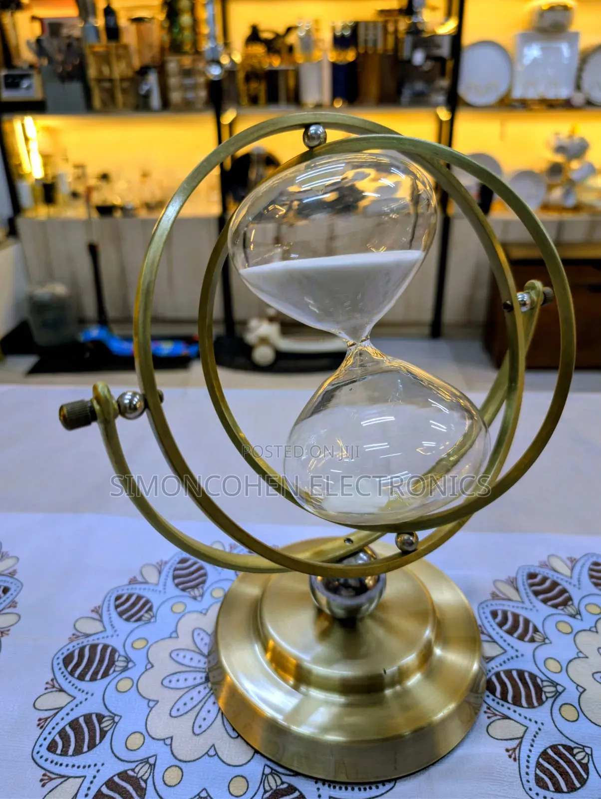 Hourglass, Globe Hourglass Timer Ornament Statue Sculpture Hour Glass