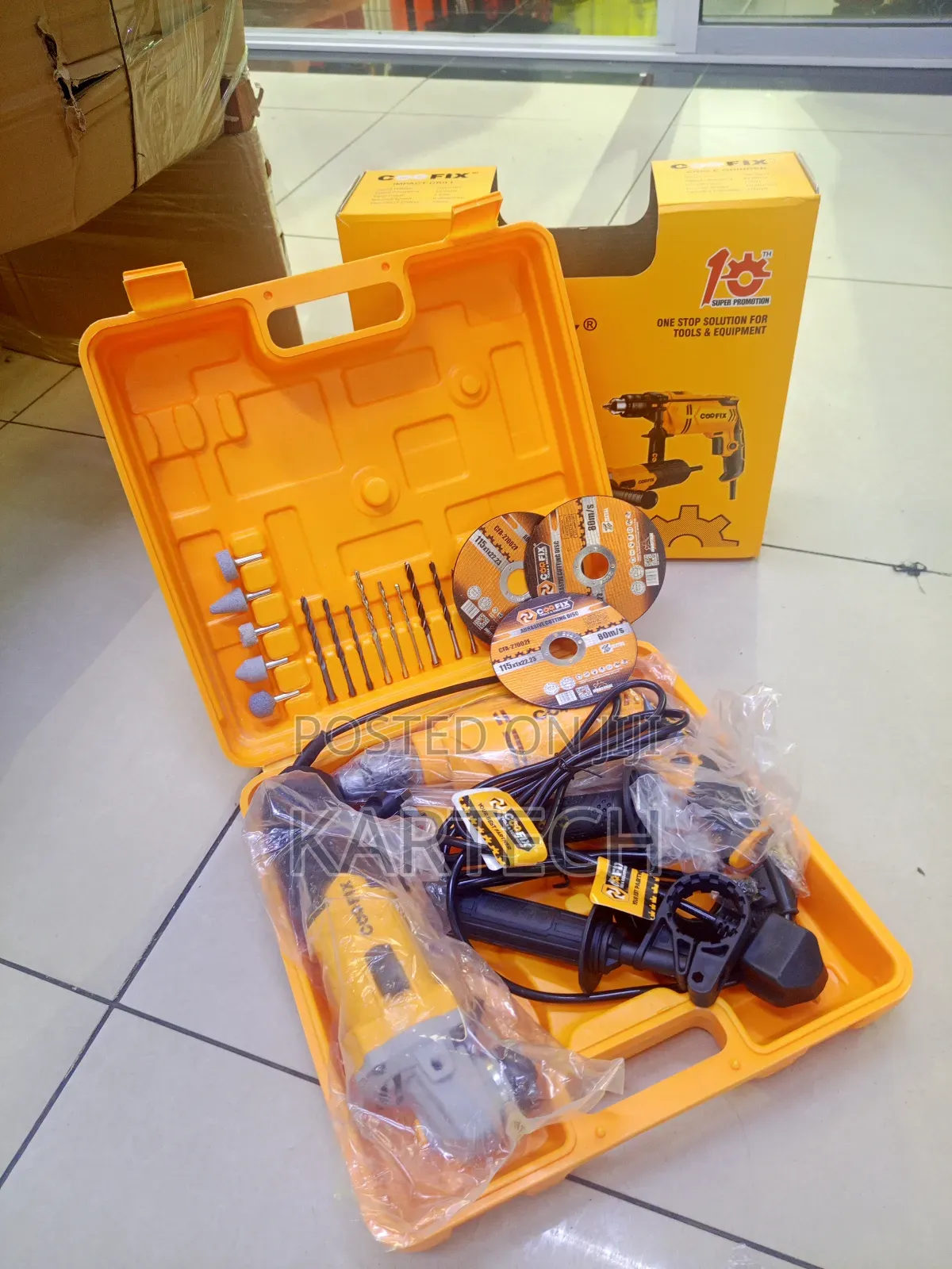 Coofix Combo Kit (Impact Drill -710w Angle Grinder-750w)