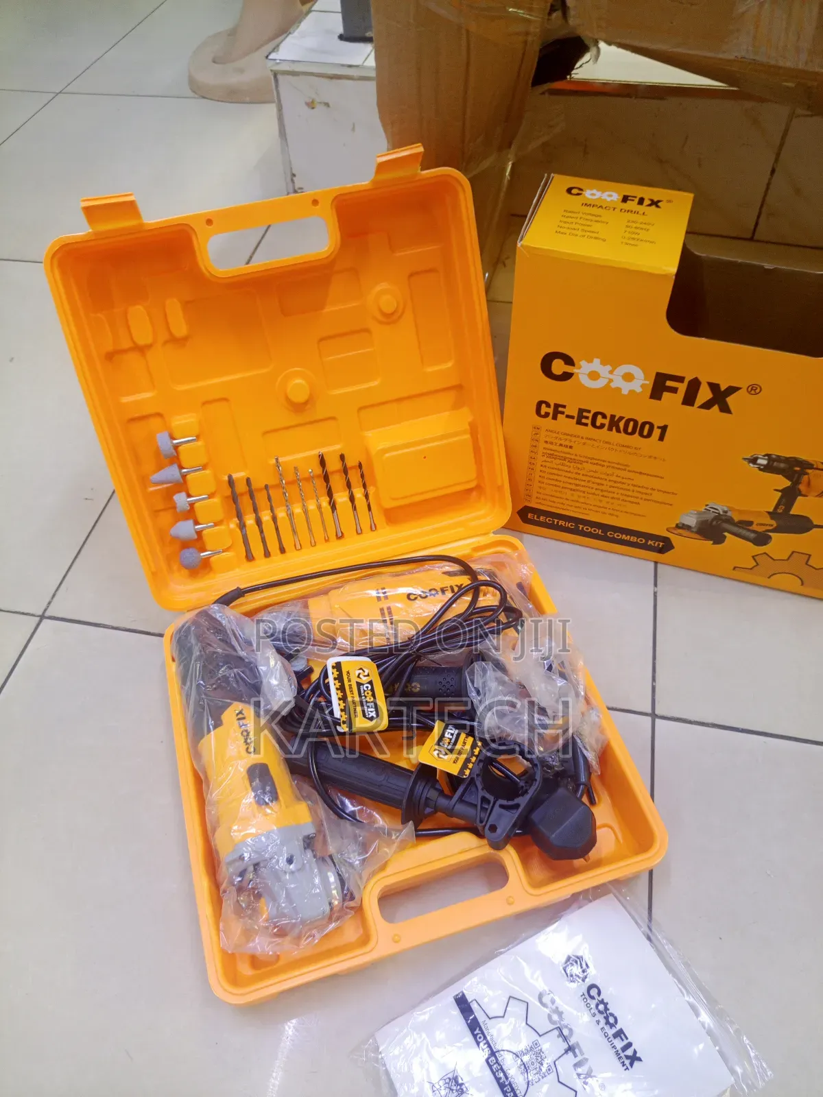 Coofix Power Combo Tool Set: 13mm Impact Drill + 115mm Angle Grinder