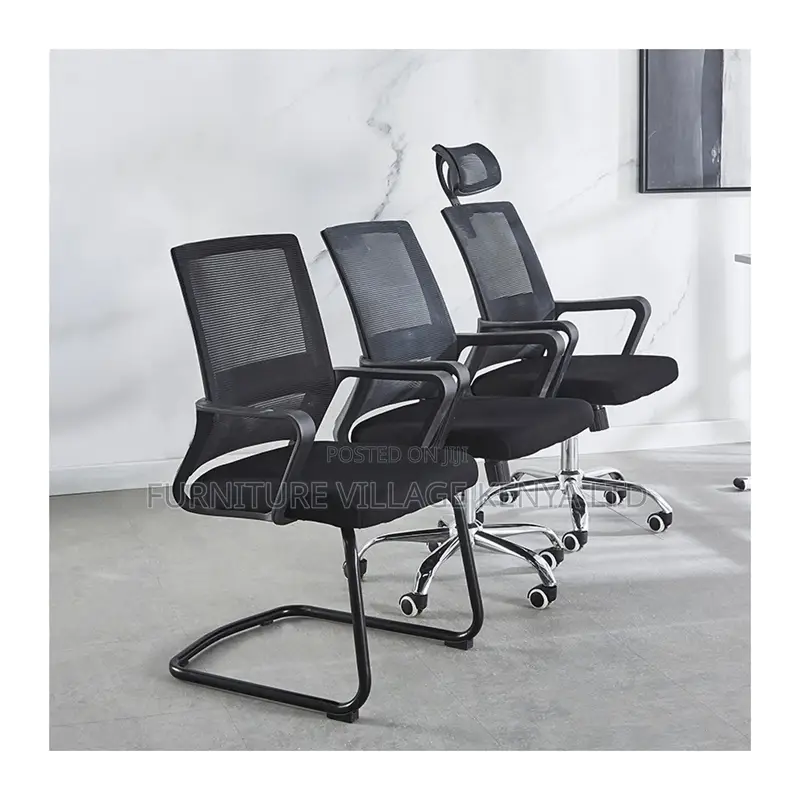 Office Chair: Black Captain Mesh Office Chair