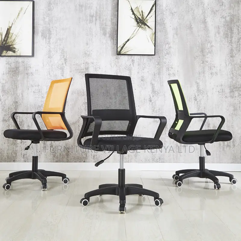 Office Chair: Black Captain Mesh Office Chair