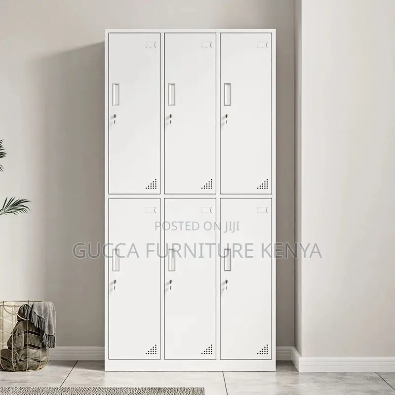 6-door Metallic Office Gym Storage Cabinet