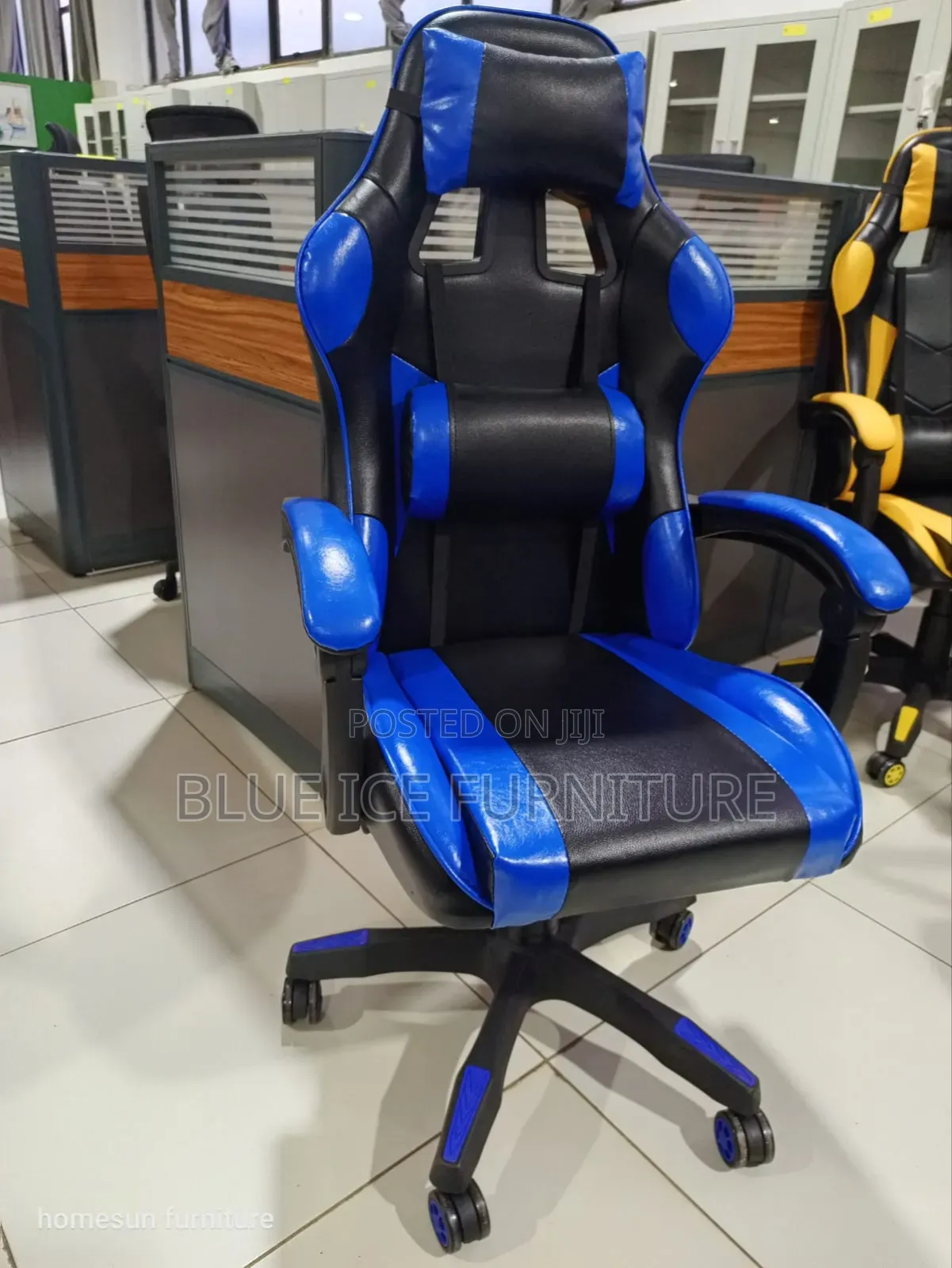 Blue Padded Gaming Chair