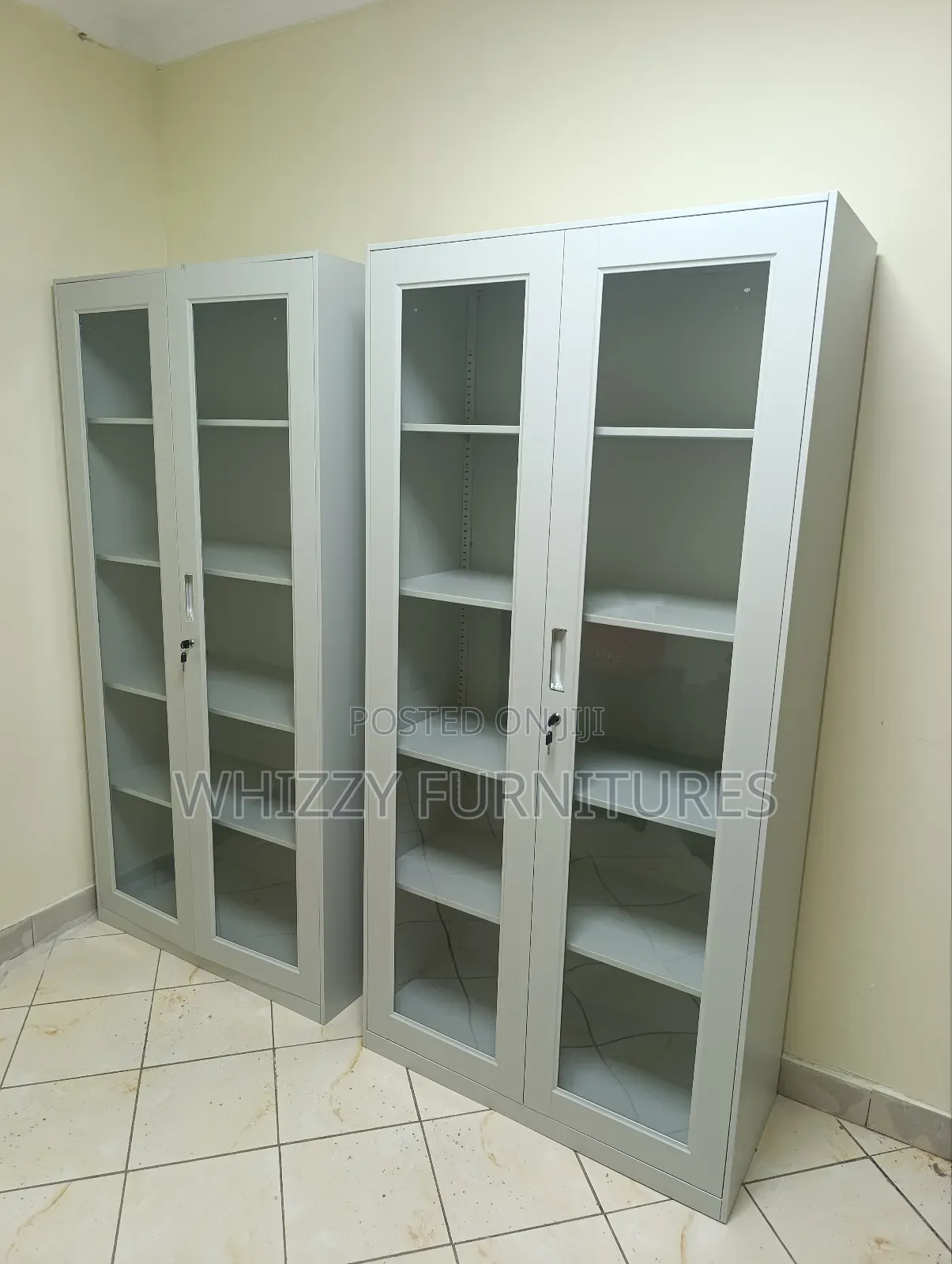 Full Glass Door Office File Cabinet