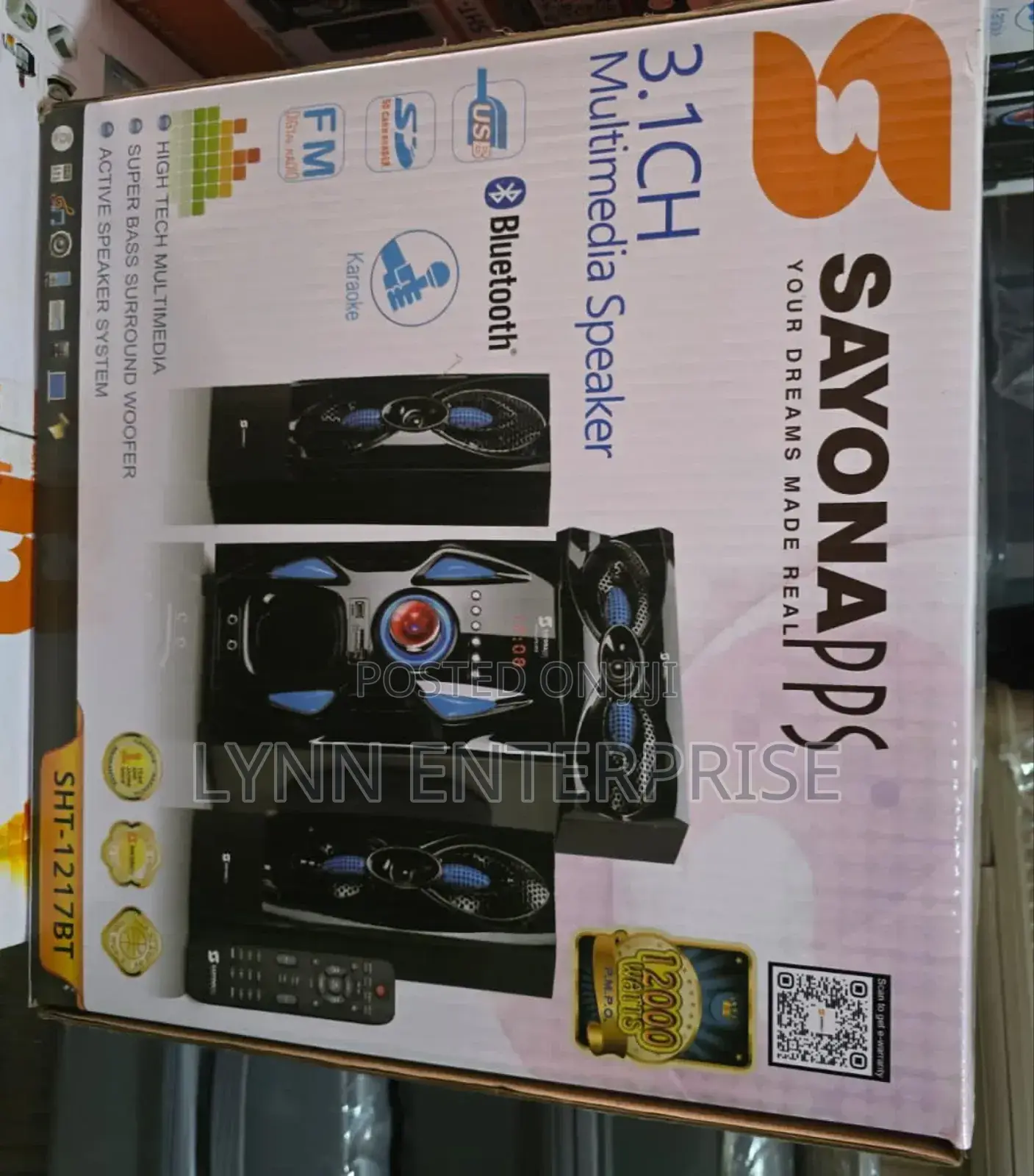 3.1ch Sayona SHT 1217 Bt Home Theater System Bluetooth/Fm/Usb.