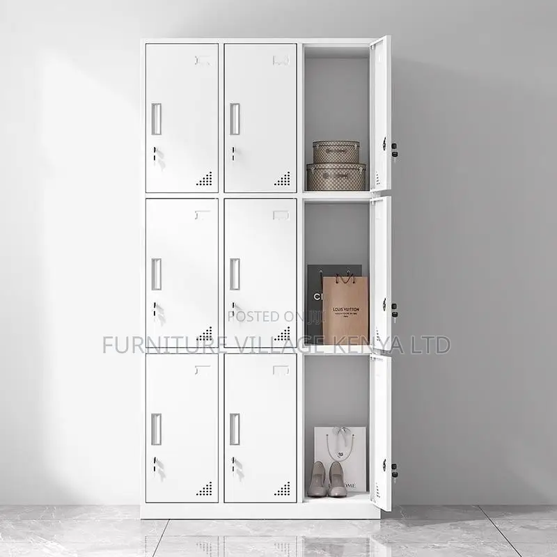 Office Cabinet; 9-locker Steel Office Cabinet
