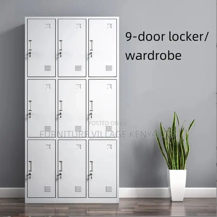 Office Cabinet; 9-locker Steel Office Cabinet
