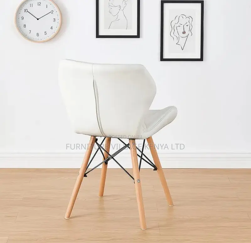 Dining Chair; Eames Leather Padded Dining Chair