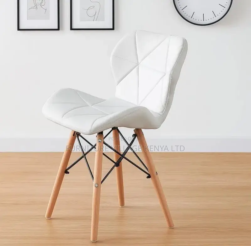 Dining Chair; Eames Leather Padded Dining Chair
