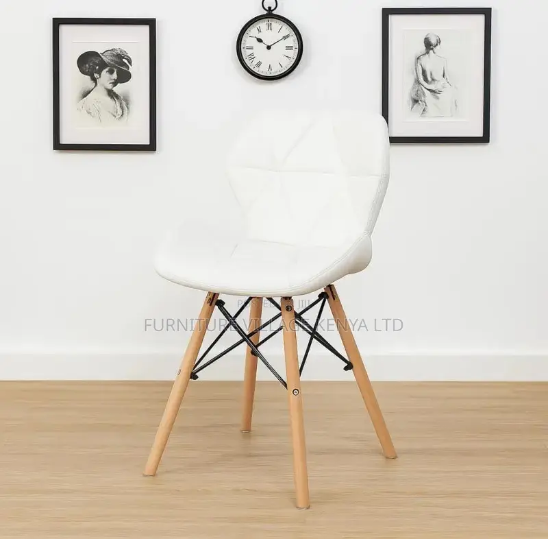 Dining Chair; Eames Leather Padded Dining Chair